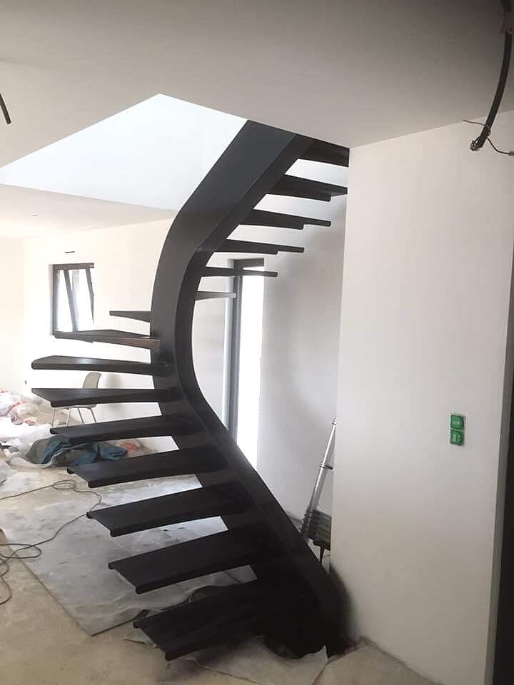 Le même escalier posé chez le client